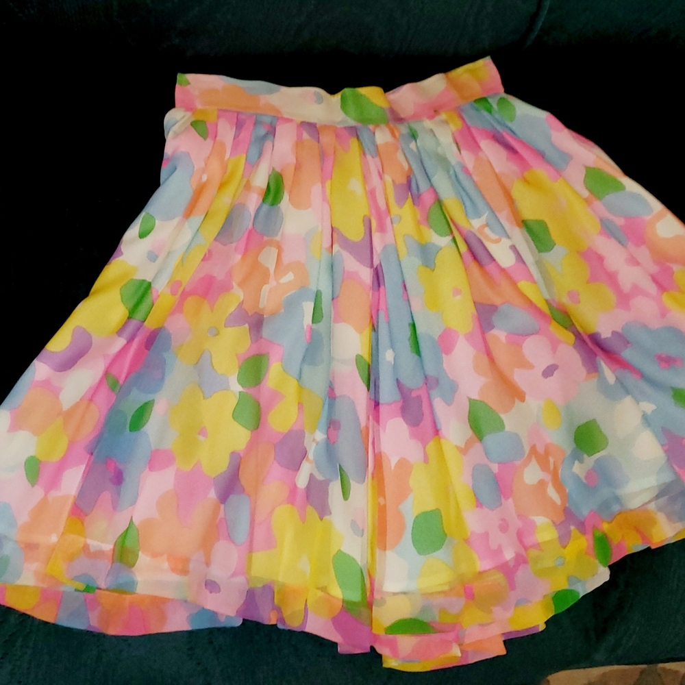 Emanuel Ungaro Vibrant Floral Midi Skirt